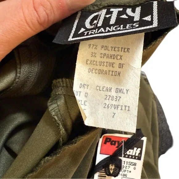 Vintage Deadstock City Triangles Green Suede Embroidered Halter Dress - Picture 7 of 10